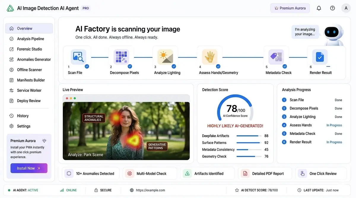 AI recipe agent dashboard — example of the AI tool dashboard software